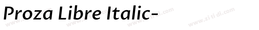 Proza Libre Italic字体转换
